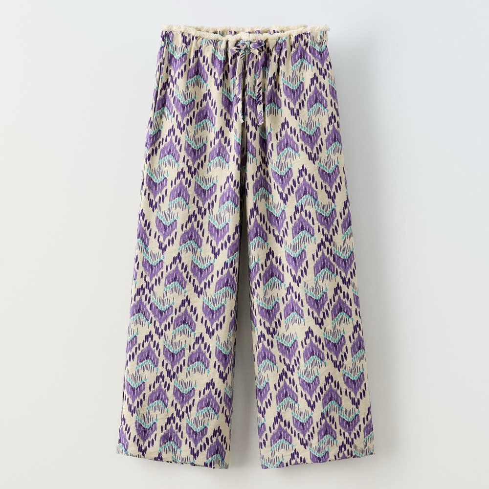 ZARA Kids Batik Printed Pull On Pant - sz 7
